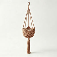 Indoor Macrame Plant Hanger Bohemian Hanging Plant Holder Handmade Hanging Planter Basket Decorative for Balcony, Window