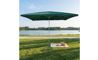 Straight-Pole Umbrella Height-Adjustable Umbrella with Sixframework Sun Protection for Vendors, Patio, Courtyard, Market Stalls