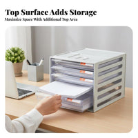 Multi-Layer A4 Paper Cabinet Large Capacity Desk Organizer Multifunctional