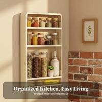 Multi-Tier Spice Rack Drill Installation Multi-Tier Wall-Mounted Organizer Space-Saving Design Kitchen Organizer for Home Cooks, Homeowners, Washroom