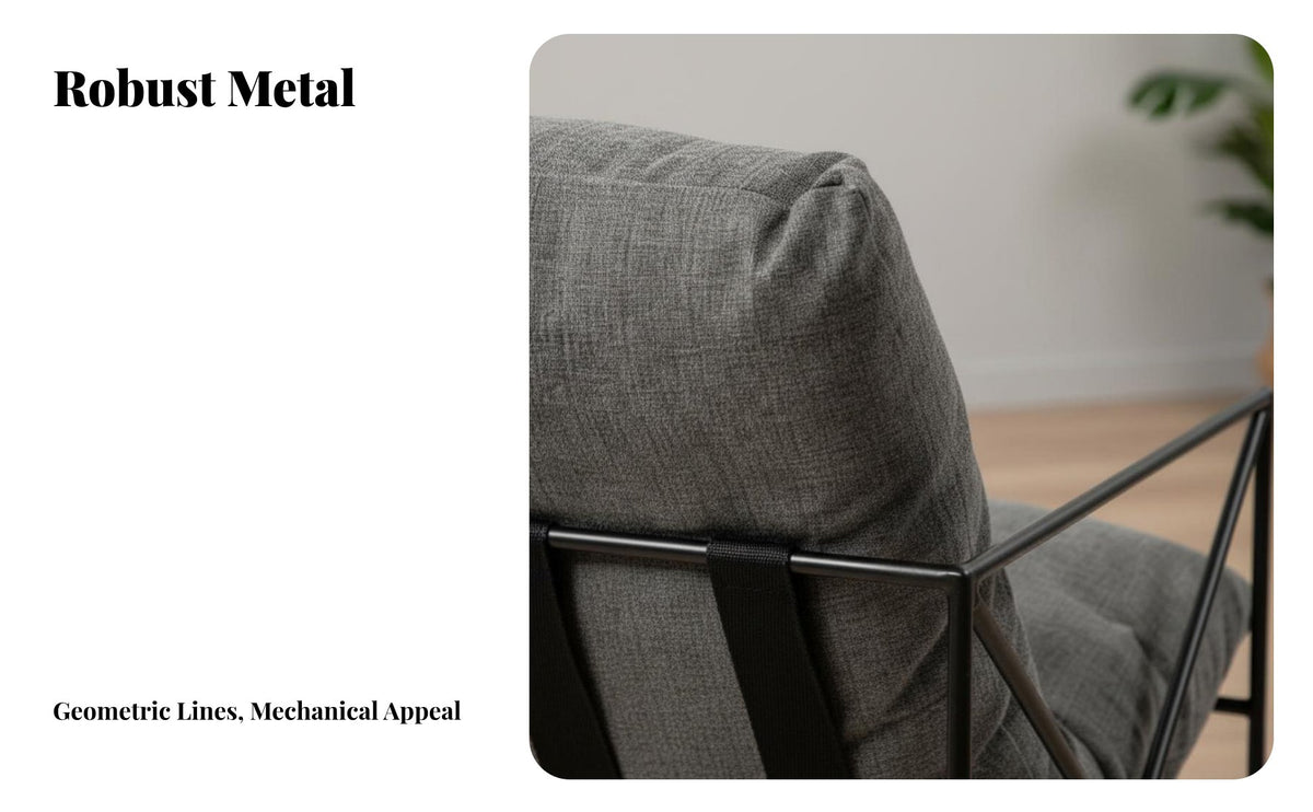 Nordic design seat paded Metal Frame Armchair Minimalist Design Accent Chair Removable and cleanable Cover Indoor Furniture Sturdy Construction for Cafe Owners, Interior Designers, Living Room, Small Apartment, Bedroom, perusing reading corner