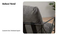 Nordic design seat paded Metal Frame Armchair Minimalist Design Accent Chair Removable and cleanable Cover Indoor Furniture Sturdy Construction for Cafe Owners, Interior Designers, Living Room, Small Apartment, Bedroom, perusing reading corner