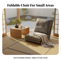 Foldable Design Adjustable rear supportrest Lounger Japanese & fashion Adjustable Chaise Lounge Space Saving Floor Seating Converts to Sleeper Bed for Apartment Dwellers, Students, Meditators, Bay aperture, Bedroom, Living Room