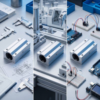 Abrasion Resistant SCS10LUU Slider Block Compact Linear Bearing Slider Block Lightweight Linear Motion Bearing Unit Rigid for DIYers