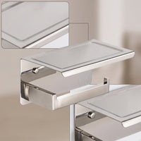Wall-Mounted Bathroom Tissue Holder with Shelf Space-Saving Bathroom Tissue Holder with Shelf Bathroom Accessory