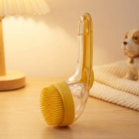 Cat Brush and Dog Brush for Shedding, Long Handle Silicone Pet Brush for a Gentle Bath, Soft Silicone Washing Tool for a Deep Bath, 1 Pack