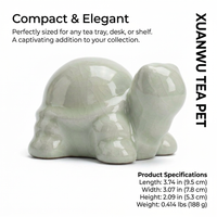 Ceramic Turtle Tea Pet Figurine, Lovely Ceremony Turtle, Ornament Home Office Party Decoration, Smooth Touch Ceramic Statue