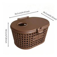 Rear Scooter Basket Molded Plastic Scooter Storage Box Fitted Lid Perforated