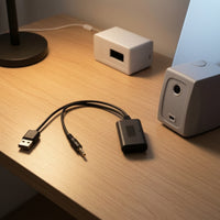 Car Adapter Compact Adapter with Audio Input Plug Stable Connection for Commuters