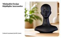 Hairpiece Stand Bust PVC Mannequin Head Bust Abstract Design for Shop Window