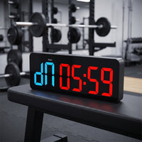 Large Display LED Interval Timer Wall-Mounted Digital Gym Clock Countdown Interval Timer with Stand Bright for Athletes, Coaches, High-Intensity Functional Training Training, Boxing
