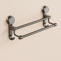 Sink Towel Bar, Carbon Steel No Drill Rack for Bathroom, Rust-Resistant Apartment Storage with 180° Rotation & Strong Suction, Secure Anti-Slip Design