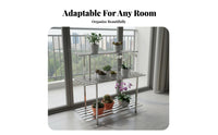3-Tier Plant Stand Floor-Standing Tiered Plant Stand Indoor & Outdoor Use Flower Pot Holder for Gardeners, Apartment Dwellers, Balcony, Patio, Bedroom