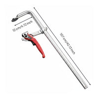 2 Pieces Industrial Grade Ratchet F Clamp Thickened Design Woodworking Clamp Heavy Duty for Woodworkers, Metalworkers, Workshop