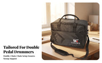 Oxford Cloth Black Drum Pedal Bag Detachable Shoulder Strap Padded Drum Pedal Case Zippered