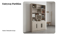 Beverage Rack Cabinet Modern Modern Living Room Display Cabinet Large Capacity Buffet Table with Storage for Homeowners, Adults, Entrance Hallway