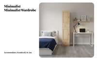 2-Door Wardrobe with Drawers complimentarystanding Bedroom Furniture sturdy Construction