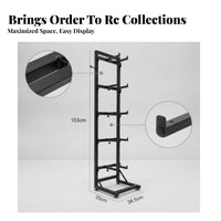 RC Car Display Rack Horizontal Arms Rc Car Stand Upright Display Stand Black Rectangular Base
