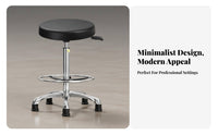 Adjustable Height Anti-Static Workstation Stool Easy to Clean Commercial Furniture 360-Degree Swivel Rolling Chair Stable Base for Factory Workers, Professionals, Workstation Oratory, Cleanroom, Workshop, Hospital