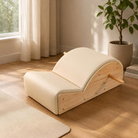 Pilates Spine Wooden Spine Stretching Bench Padded Exercise Equipment