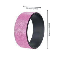Deepens Stretches Fitness Wheel Non-Slip Surface Exercise Roller Mandala Pattern for Home Gym