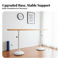 Adjustable Height Dance Bar Non-Slip Base Adjustable Height Practice Barre Sturdy & Stable Portable Dance Barre for Dancers, Beginners, Gym