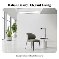 Italian design Wavy rearrest Chair Upholstered Comfort Dining Seat Thickly Padded padding Seating Furniture Sleek Metal Legs for Interior Designers, Business Owners, Restaurant, Kitchen, Living Room, Bedroom