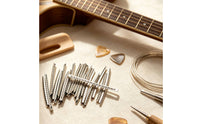 24 Pieces Guitar Fret Wire Radiused Fret Wire with Triangular Impressions Pre-Shaped Fretwire for Luthiers, Guitarists