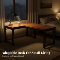 Space-Saving L-Shaped Desk with Shelves Large Workspace L-Shaped Workstation with Storage Spacious Tabletop Corner Table Sturdy Construction for Students, Professionals, Gamers, Bedroom, Study Room