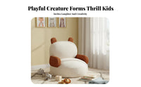 Cute Creature Design Panda-Shaped Armchair Soft and Comfortable children's Furniture Child-Safe Filling Toddler Seat Lightweight for Toddlers, Preschoolers, Parents, Playroom, Bedroom, Nursery, Reading