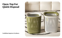Hollow Trash Can Accessible Top Lidless Garbage Can Plastic Office Bin Stylish Design Mesh Waste Basket Minimalist