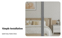 Keeps bar Closure Door Mesh self-stick Closure Mesh Panel Handsunrestricted Entry Barrier Allows clean Air for Renters, Homeowners, Parents, Summer, Doorroute, Balcony, Kitchen