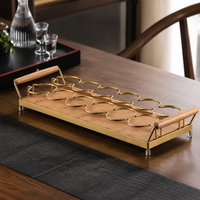 Shot Glass Holder, Liquor Holder, With Handle, Glass Holder, Storage, Shot Glass Tray, Gold, Modern, Minimalist Design
