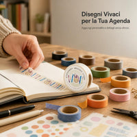 Stationery Themed Die-Cut Washi Tape for Scrapbooking and Decoration