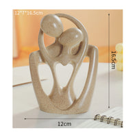 Romantic Modern Couple Statue Creative Design Abstract Human Figurine Minimalist Art Ornament for Couples, Living Room, Bedroom, Entryway, Office