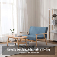 Minimalist Aesthetic 2-Tier Rectangular Coffee Table Double-Deck Design Two-Tier Rectangular Table Solid Wood Legs Living Room Furnishing Ample Storage Space for Families with Children, Homeowners, Renters, Small Apartment, Lounge Area, Office, Balcony