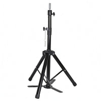 Folding Mannequin Head Tripod Stand Three-Legged Adjustable Hairpiece Stand Tripod Matte Black Hairpiece Head Holder Foldable