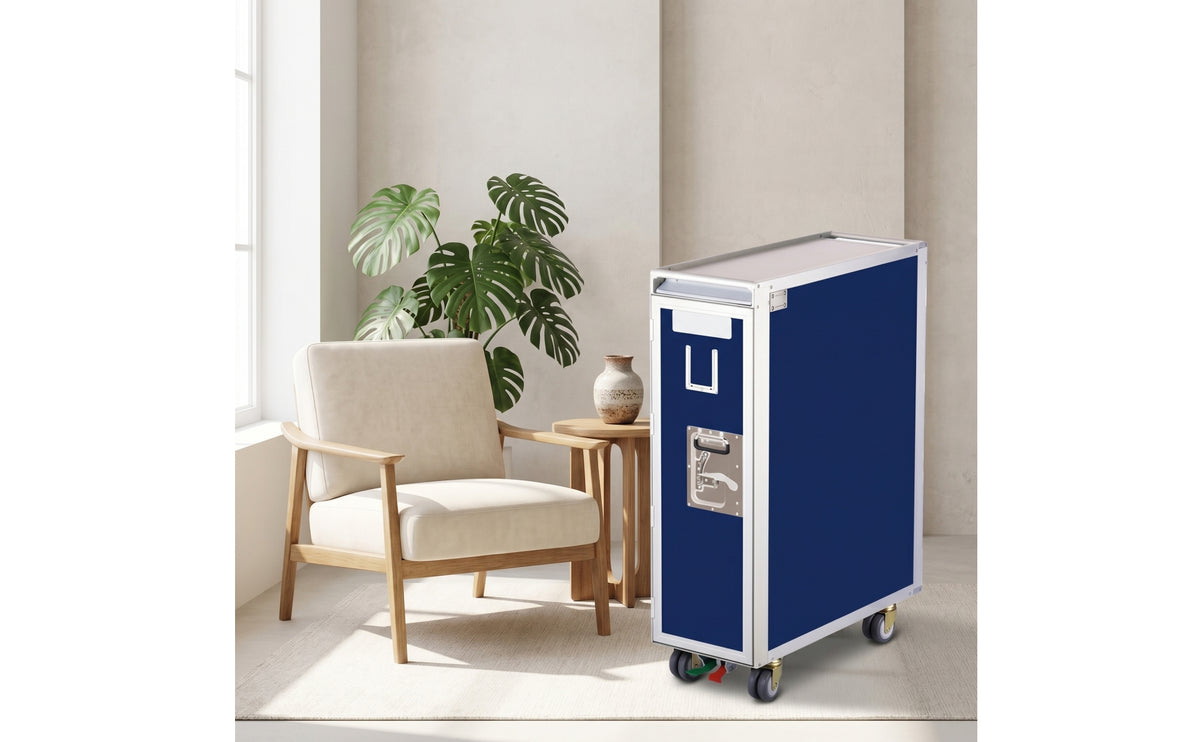 Service Cart with Door Rolling Movable Carrier Cart for Hospitality