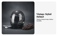 Carbon Woven Full Face Helmet 3C Certified Retro All Seasons for Motorcyclists Cyclist S, Traveling, Daily Commute, Road Biking