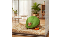 Hamster Hideaway with Cushion Leaf Shaped Hamster Bed Soft Cage Accessory for Hamsters