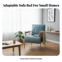 two-in-singleUse Fold-down Futon Bed Foldable Design transforming Sofa Space-Saving Sleeper Couch Easy Conversion for Apartment Dwellers, Guest Hosts, Students, Small Spaces, Living Room, Office