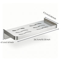 Space-Saving Wall-Mounted Shelf Rectangular Stainless Steel Shelf Bathroom Tray Easy to Install for Shower