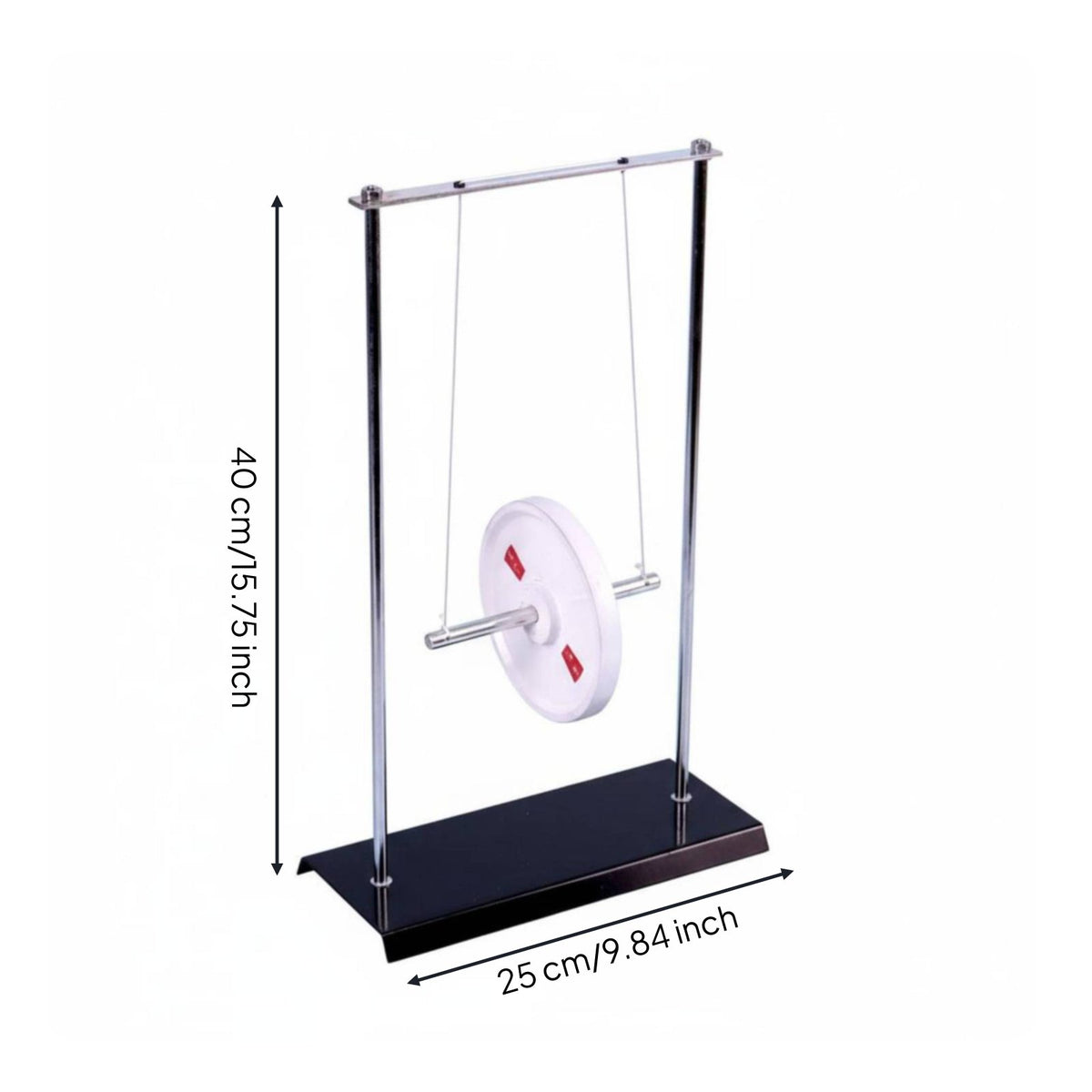 Visual Demonstration Maxwell's Wheel Long-Lasting Metal Construction Rolling Pendulum Stable Base Science Teaching Aid Rust-Proof Finish for Students, Science Fair Project