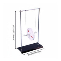 Visual Demonstration Maxwell's Wheel Long-Lasting Metal Construction Rolling Pendulum Stable Base Science Teaching Aid Rust-Proof Finish for Students, Science Fair Project