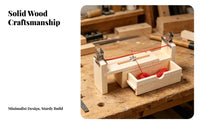Wooden Knotting Board with Drawer Sturdy Wood Wooden Bracelet Jig Bracelet Weaving Jig Built-in Ruler Adjustable Braiding