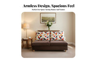 space-efficient Design Armless Two-Seater Space-Saving Armless 2-Seater Bench Minimalist Look Loveseat Sturdy Construction for Apartment Dwellers, Business Owners, Living Room, Coffee Shop, Reception Area, Bedroom
