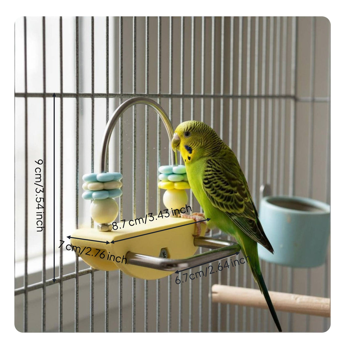 Boredom Relief Parrot Chewing Toy Interactive Play Parrot Perch Toy Easy Installation Pet Supply Polished Surface for Small Parrots