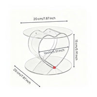 DIY Fillable Acrylic Cake Stand Creative Heart Cake Stand Clear Party Decor Elegant for Wedding, Event