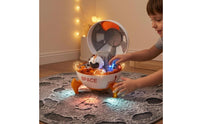 Hinged Dome Spaceship Toy Landing Legs Toy Spaceship Seated Cockpit Astronaut Playset Role Play