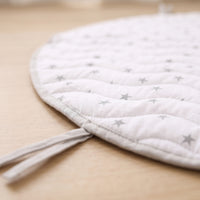 Infant Play Mat Round Baby Floor Mat Quilted Playmat Soft Lightweight for Infants, Nursery, Playroom